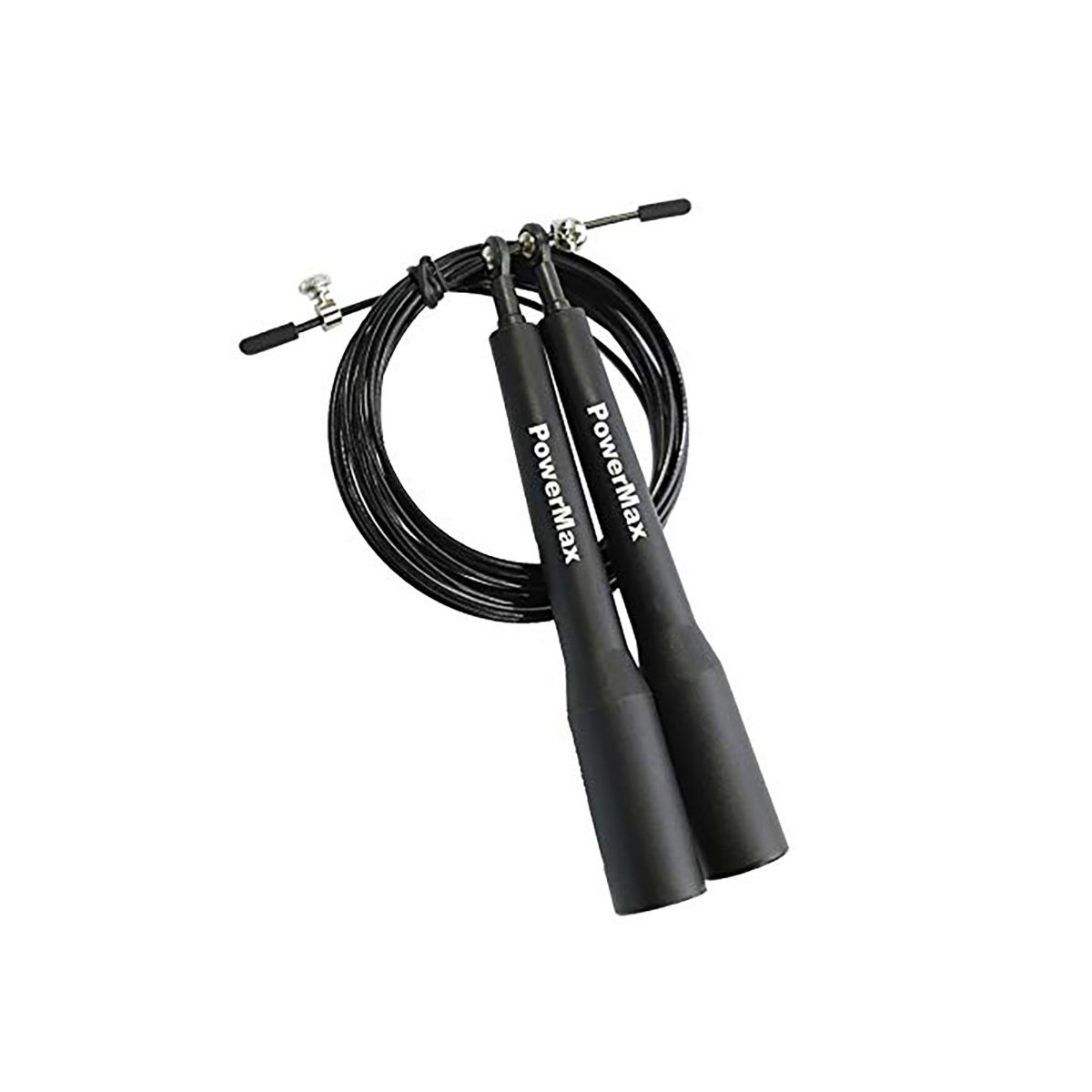 PowerMax Fitness JP-5 (Black)Exercise Speed Jump Rope With Adjustable Cable with Anti-Slip Handle